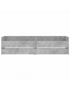 Giroletto con Cassetti Grigio Cemento 90x200 cm