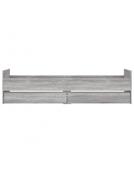 Giroletto con Cassetti Grigio Sonoma 90x200 cm