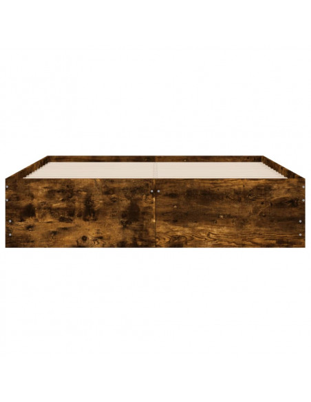 Giroletto con Cassetti Rovere Fumo 120x200 cm Legno Multistrato