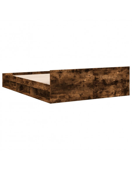 Giroletto con Cassetti Rovere Fumo 120x200 cm Legno Multistrato