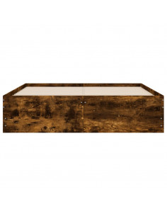 Giroletto con Cassetti Rovere Fumo 135x190 cm Legno Multistrato