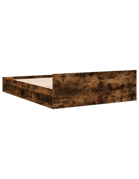 Giroletto con Cassetti Rovere Fumo 140x190 cm Legno Multistrato