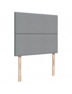 Giroletto a Molle con Materasso Grigio Chiaro 120x190cm Tessuto 2