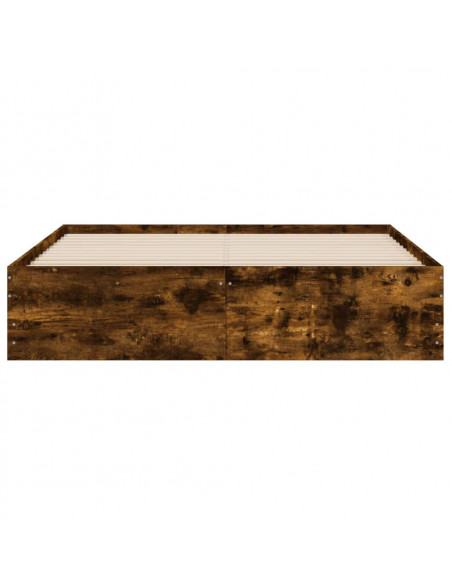 Giroletto con Cassetti Rovere Fumo 140x200 cm Legno Multistrato