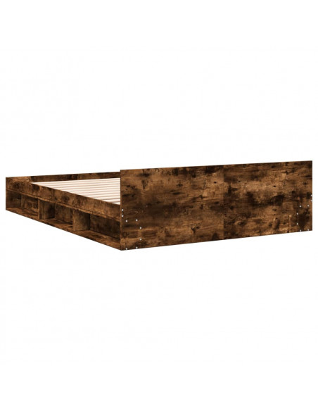 Giroletto con Cassetti Rovere Fumo 150x200 cm Legno Multistrato