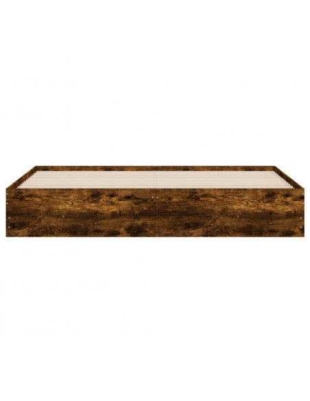 Giroletto con Cassetti Rovere Fumo 160x200 cm Legno Multistrato