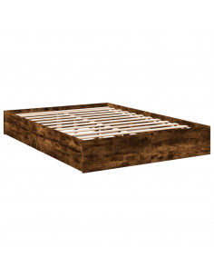 Giroletto con Cassetti Rovere Fumo 160x200 cm Legno Multistrato