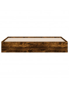 Giroletto con Cassetti Rovere Fumo 200x200 cm Legno Multistrato