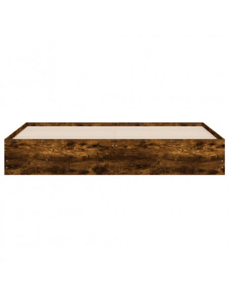Giroletto con Cassetti Rovere Fumo 200x200 cm Legno Multistrato