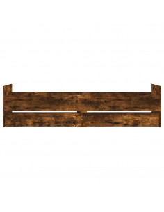 Giroletto con Cassetti Rovere Fumo 90x200 cm