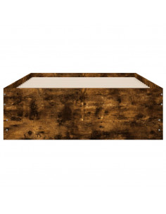 Giroletto con Cassetti Rovere Fumo 90x200 cm Legno Multistrato