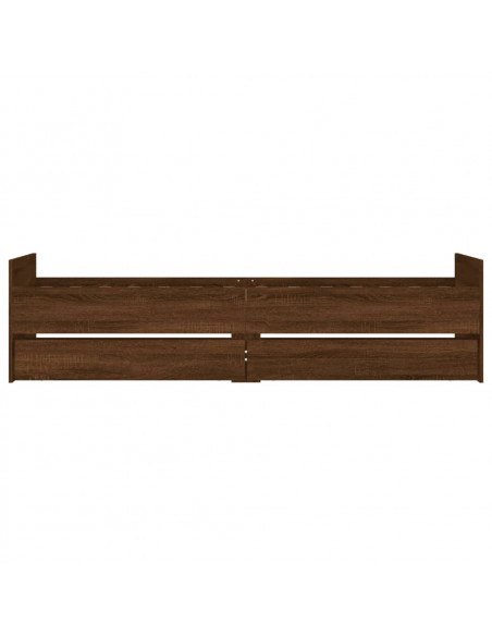 Giroletto con Cassetti Rovere Marrone 75x190 cm Small Single