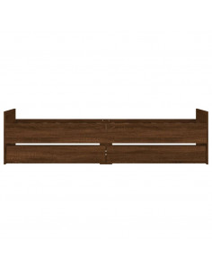 Giroletto con Cassetti Rovere Marrone 90x190 cm