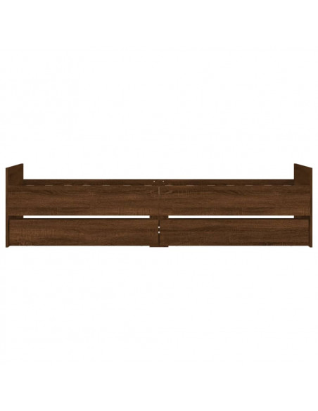 Giroletto con Cassetti Rovere Marrone 90x190 cm