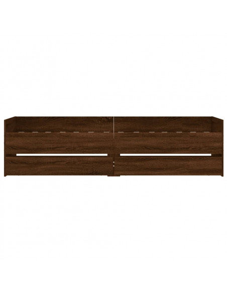 Giroletto con Cassetti Rovere Marrone 90x200 cm
