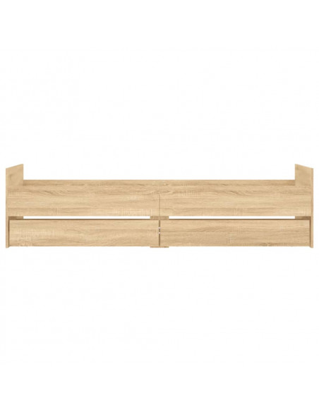 Giroletto con Cassetti Rovere Sonoma 75x190 cm Small Single
