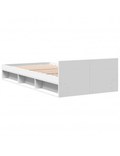 Giroletto con Cassetto Bianco 90x190 cm in Legno Multistrato