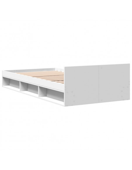 Giroletto con Cassetto Bianco 90x190 cm in Legno Multistrato
