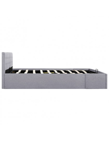 Giroletto con Contenitore  Grigio Chiaro in Tessuto 180x200 cm