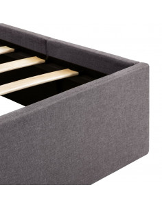 Giroletto con Contenitore e LED Tortora Tessuto 120x200 cm