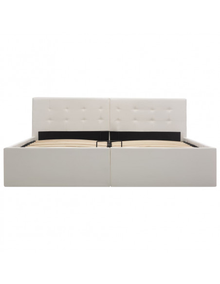 Giroletto con Contenitore Idraulico Bianco Similpelle 160x200 cm