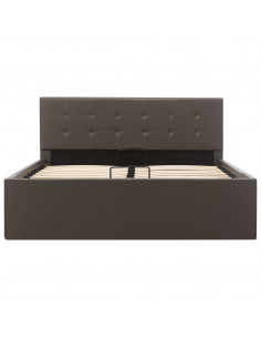 Giroletto con Contenitore Idraulico Grigio Similpelle 120x200cm