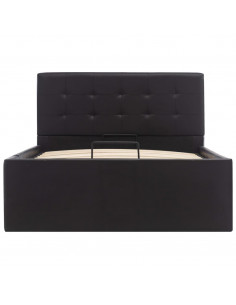 Giroletto con Contenitore Idraulico Nero Similpelle 90x200cm