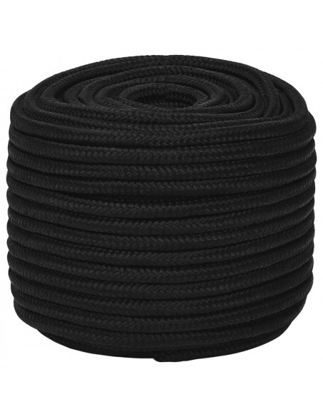 Corda da Lavoro Nera 14 mm 25 m in Poliestere
