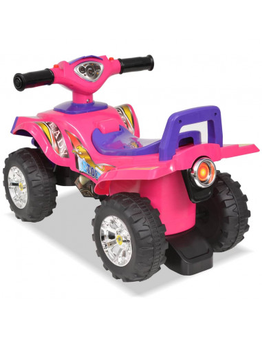 Cavalcabile ATV per Bambini Rosa e Viola con Suoni e Luci