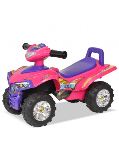 Cavalcabile ATV per Bambini Rosa e Viola con Suoni e Luci