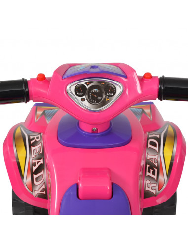 Cavalcabile ATV per Bambini Rosa e Viola con Suoni e Luci