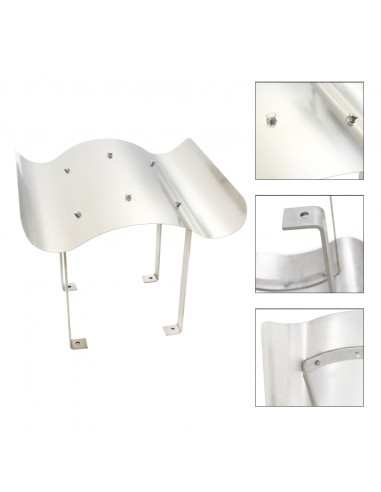 Comignolo per Canna Fumaria in Acciaio Inossidabile Argento