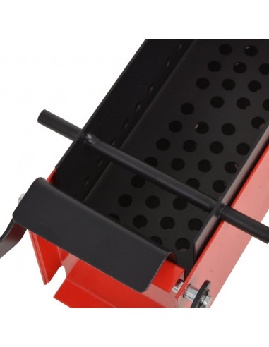 Compattatore di Carta in Acciaio 34x14x14 cm Nero e Rosso