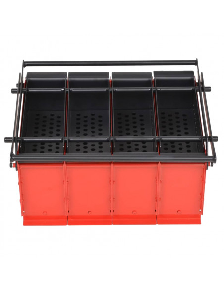 Compattatore di Carta in Acciaio 38x31x18 cm Nero e Rosso
