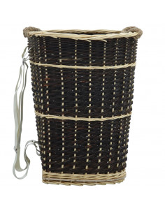 Cesta per Legna con Spallacci 50x44x58cm Salice Naturale 2