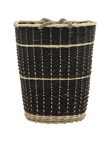 Cesta per Legna con Spallacci 50x44x58cm Salice Naturale