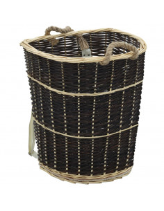 Cesta per Legna con Spallacci 57x51x69cm Salice Naturale 2