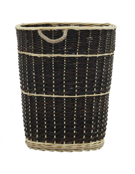 Cesta per Legna con Spallacci 57x51x69cm Salice Naturale