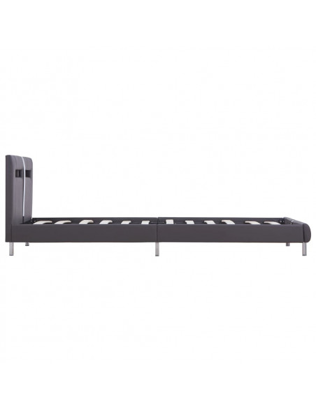 Giroletto con LED Grigio in Similpelle 90x200 cm