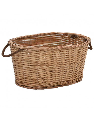 Cesta per Legna con Maniglie 58x42x29cm Salice Naturale