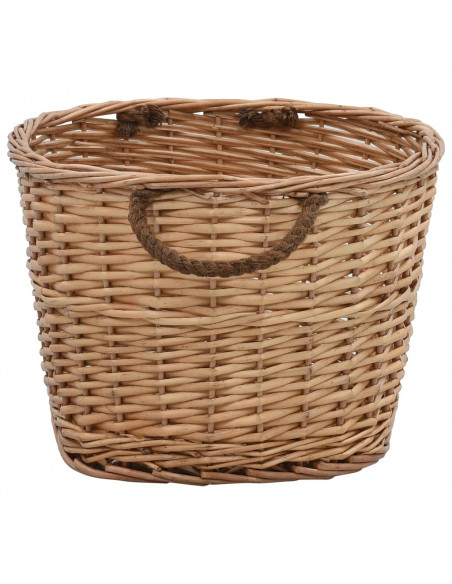 Cesta per Legna con Maniglie 58x42x29cm Salice Naturale