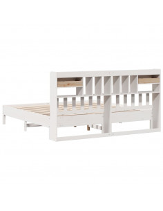 Giroletto con Libreria senza Materasso 180x200 cm in Legno Pino