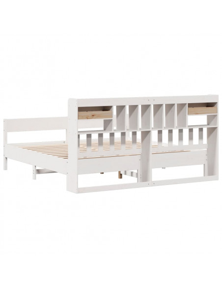 Giroletto con Libreria senza Materasso 180x200 cm in Legno Pino