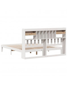 Giroletto con Libreria senza Materasso 180x200 cm in Legno Pino