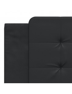 Giroletto con Luce LED Nero 180x200 cm in Similpelle