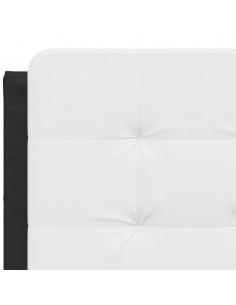 Giroletto con Luce LED Nero e Bianco 140x200 cm in Similpelle