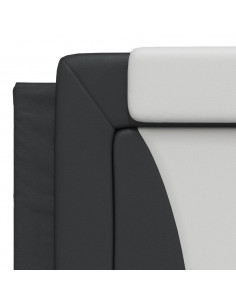 Giroletto con Luce LED Nero e Bianco 180x200 cm in Similpelle