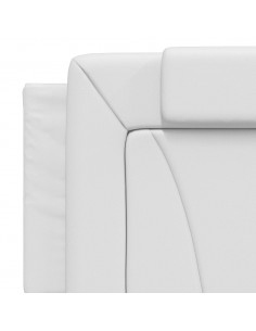 Giroletto con Luci LED Bianco 160x200 cm in Similpelle