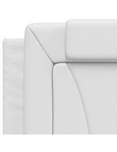 Giroletto con Luci LED Bianco 90x190 cm in Similpelle