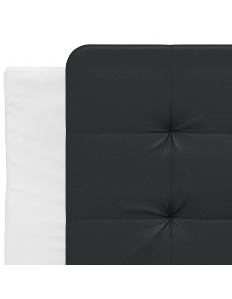 Giroletto con Luci LED Bianco e Nero 90x190 cm in Similpelle